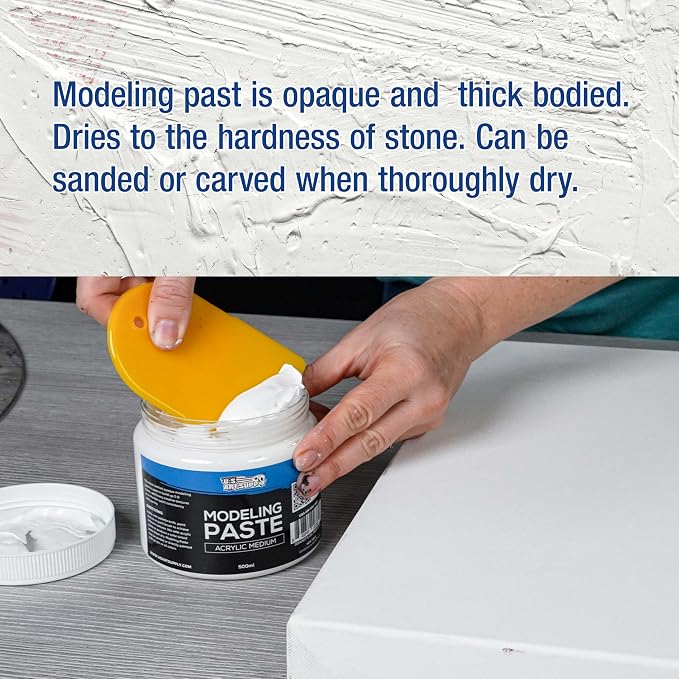 U.S. Art Supply Acrylic Modeling Paste - 16.9oz (500ml)