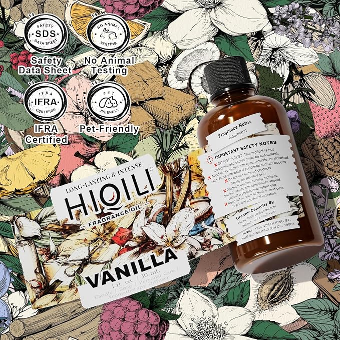 HIQILI Vanilla Fragrance Oil for Body Spray - 1 Fl Oz