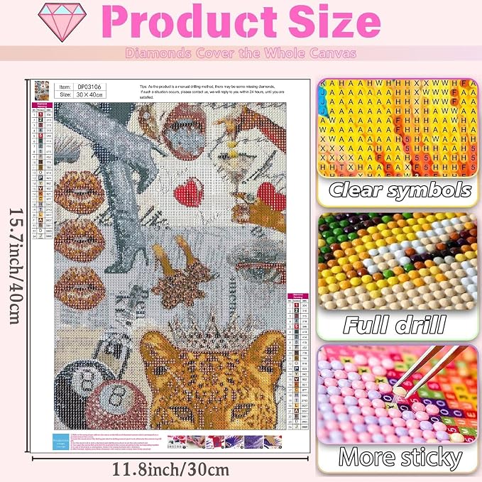 BAWKENTON Cute Diamond Art Kits for Adults Diamond Painting Kit for Adults