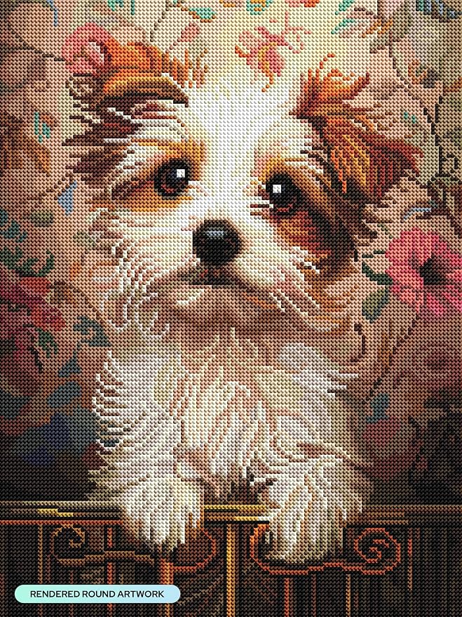 DIAMOND ART CLUB Small Wonder - Terrier Diamond Art Kits for Adults