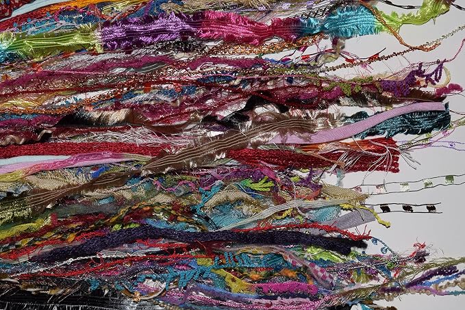 100 Yards Multi Fiber for Embellishments Assorted Novelty Yarn for Card Making, journals, Gift/Journal Tags, Knitting, Quilting, Tassels (100 Yards)