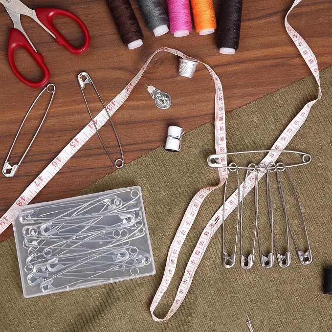Mr. Pen- Extra Large Safety Pins, 4 Inch, 50 Pack, Silver