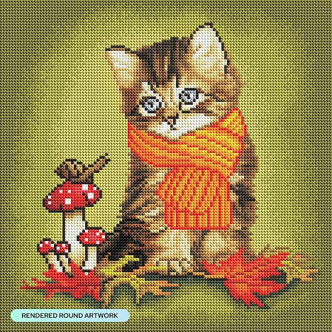 DIAMOND ART CLUB Making Friends - Kitty Diamond Art Kits for Adults