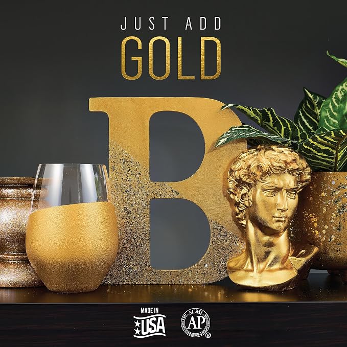 FolkArt Best of Golds Acrylic Craft Paint Set Featuring 5 Premium Gold Paint Formulas, 96422