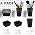 Kuhome 6 Sets Pegboard Bins with Hooks - Pegboard Organizer for Accessories, Tools, Storage - Office, Workshop, Garage - Black