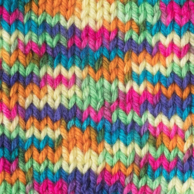 Caron Simply Soft Paints Yarn (4) Medium Worsted Gauge 100% Acrylic - 5oz - Rainbow Bright - Machine Wash & Dry (Pack of 3)