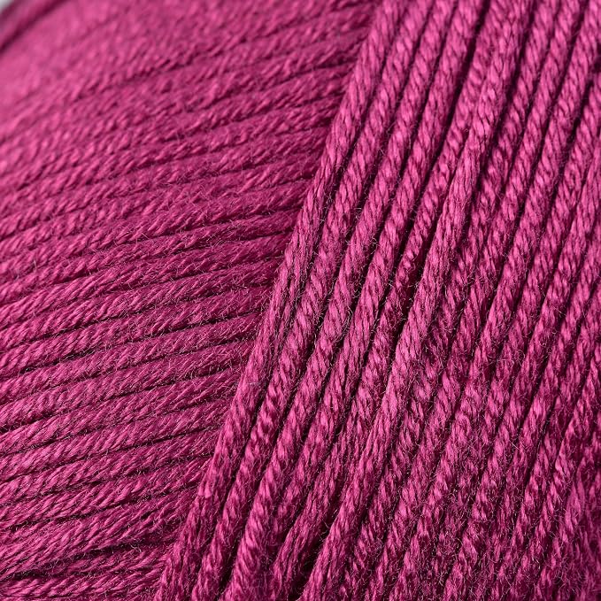 Loops & Threads Silky Soft Yarn - Yarn for Knitting, Crochet, Weaving, and Arts & Crafts - Boysenberry, Bamboo, 3.5 oz