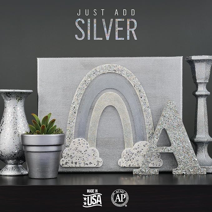 FolkArt Best of Silvers Acrylic Craft Paint Set Featuring 5 Premium Silver Paint Formulas, 96423