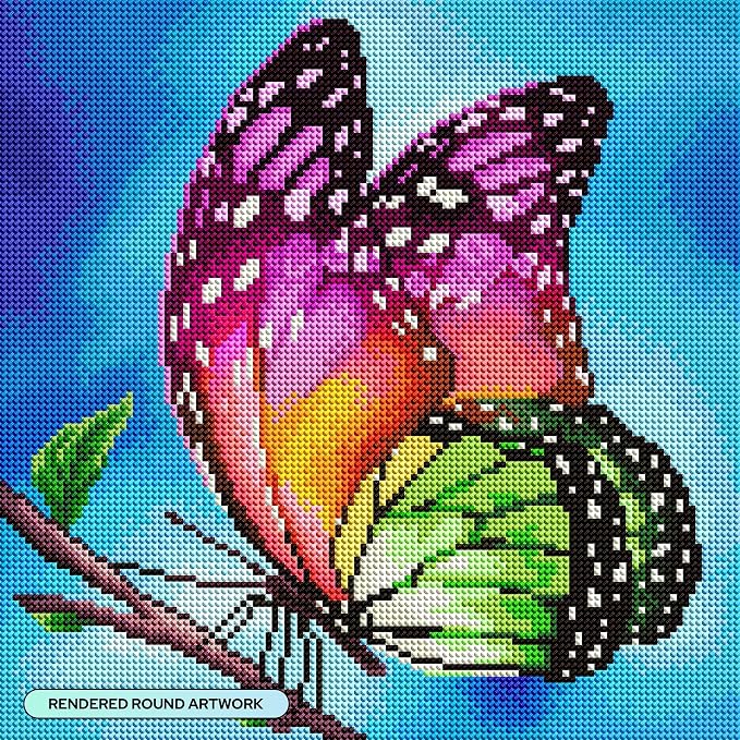 DIAMOND ART CLUB Watercolor Butterfly Diamond Art Kits for Adults