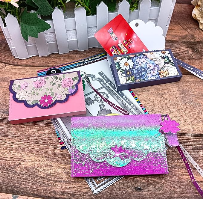 Alinacutle Wristband Wallet Gift Card Holder Gifts Box Metal Cutting Die Cut Gift Packaging Paper Craft Handmade Card Making DIY Greeting Holiday Gifts Bag Art Template