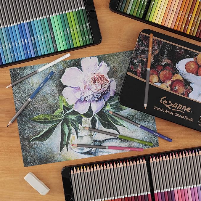 Cezanne Creative Mark Premium Colored Pencils MultiColor Set of 120 - Highly-Pigmented Drawing Pencils - Coloring Pencils for Drawing, Blending, Coloring, and More