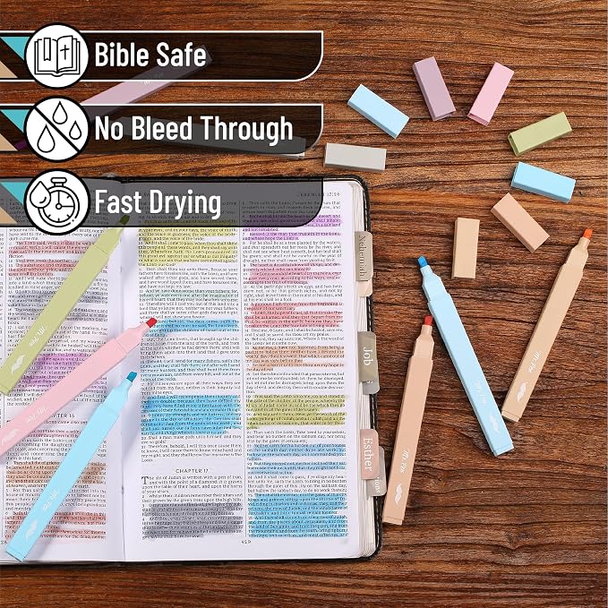 Mr. Pen- Aesthetic Highlighters No Bleed, 8 Pack, Assorted Colors | Chisel Tip, Cute Highlighters Assorted Colors for Journaling, Highlighting, Underlining, Fast Dry, Back to School Supplies