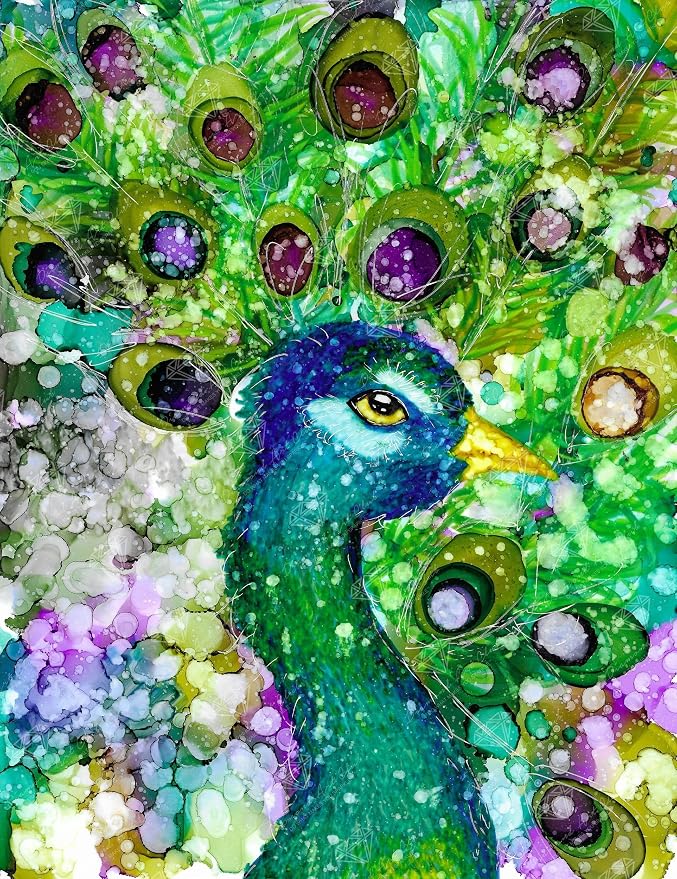 DIAMOND ART CLUB Mr. Peacock Diamond Art Kits for Adults