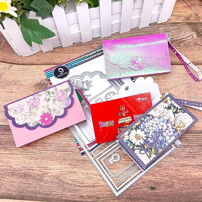 Alinacutle Wristband Wallet Gift Card Holder Gifts Box Metal Cutting Die Cut Gift Packaging Paper Craft Handmade Card Making DIY Greeting Holiday Gifts Bag Art Template