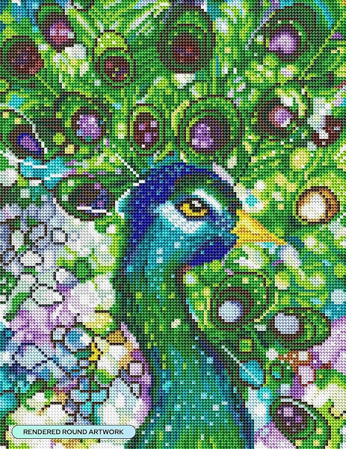 DIAMOND ART CLUB Mr. Peacock Diamond Art Kits for Adults
