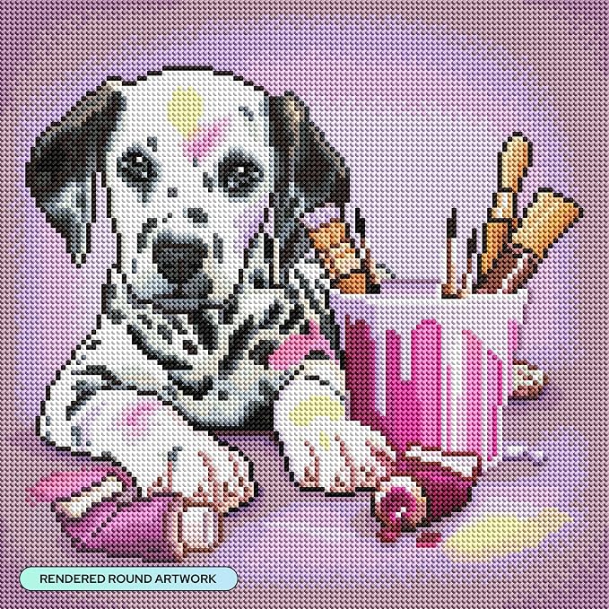 DIAMOND ART CLUB Paint Me Beautiful-Dalmatian Diamond Art Kits for Adults
