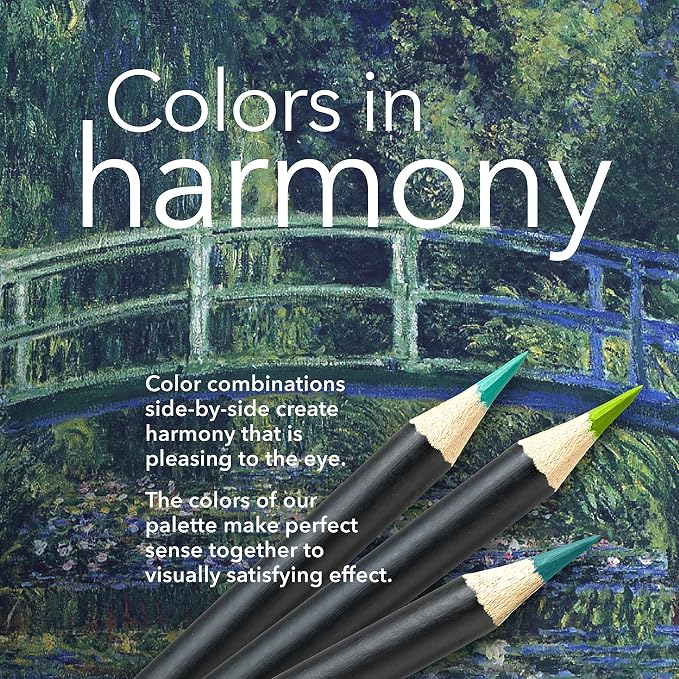 Castle Art Supplies 24 Colored Pencil Set - Monet-inspired Art Palette