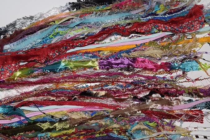 100 Yards Multi Fiber for Embellishments Assorted Novelty Yarn for Card Making, journals, Gift/Journal Tags, Knitting, Quilting, Tassels (100 Yards)